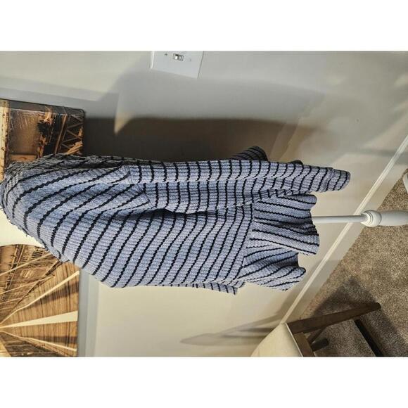 "We The Free" Casual Striped Distressed Edge Peplum Top #183 - Picture 2 of 8